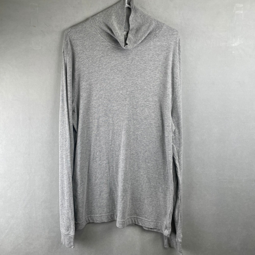 Urban Outfitters Gray Long Sleeve Turtleneck Top Men L Preppy Academia Hip Layer